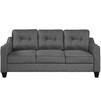 3 Piece Living Room Set With Tufted Cushions