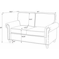 Andreino 2 Piece Faux Leather Living Room Set
