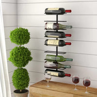 Thumbnail for Cass Wall Mounted Wine Bottle Rack in Black