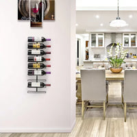 Cass Wall Mounted Wine Bottle Rack in Black
