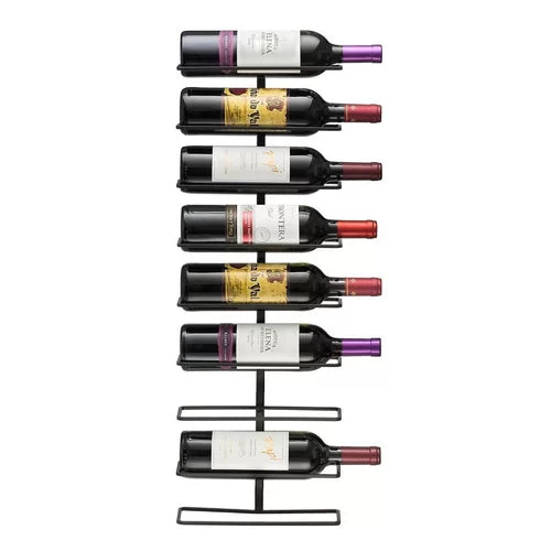 Cass Wall Mounted Wine Bottle Rack in Black