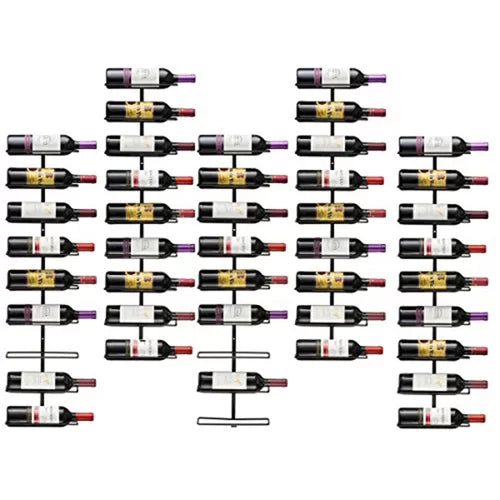 Cass Wall Mounted Wine Bottle Rack in Black