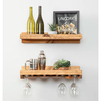 Thumbnail for Catalin Solid Wood Wall Mounted Wine Glass Rack