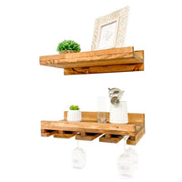 Thumbnail for Catalin Solid Wood Wall Mounted Wine Glass Rack