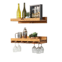 Catalin Solid Wood Wall Mounted Wine Glass Rack