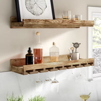 Thumbnail for Catalin Solid Wood Wall Mounted Wine Glass Rack