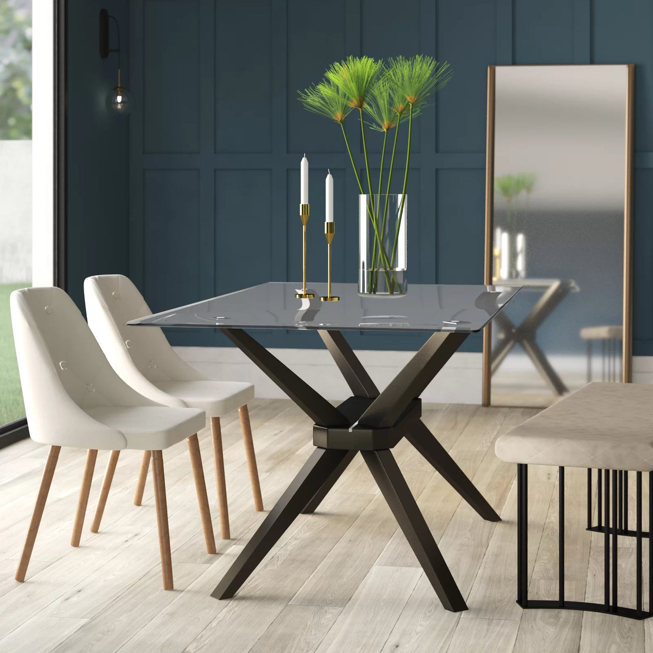 Catuy 63'' Trestle Dining Table