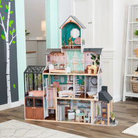 Celeste Mansion Wooden Dollhouse with Lights & Sounds and 24 Accessories