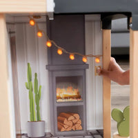 Celeste Mansion Wooden Dollhouse with Lights & Sounds and 24 Accessories