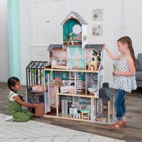 Celeste Mansion Wooden Dollhouse with Lights & Sounds and 24 Accessories