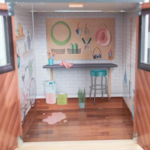 Celeste Mansion Wooden Dollhouse with Lights & Sounds and 24 Accessories
