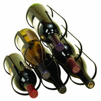 Thumbnail for Cendejas Tabletop Wine Bottle Rack in Iron Black