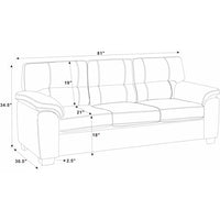 Thumbnail for Craig-Luka 3 Piece Faux Leather Living Room Set