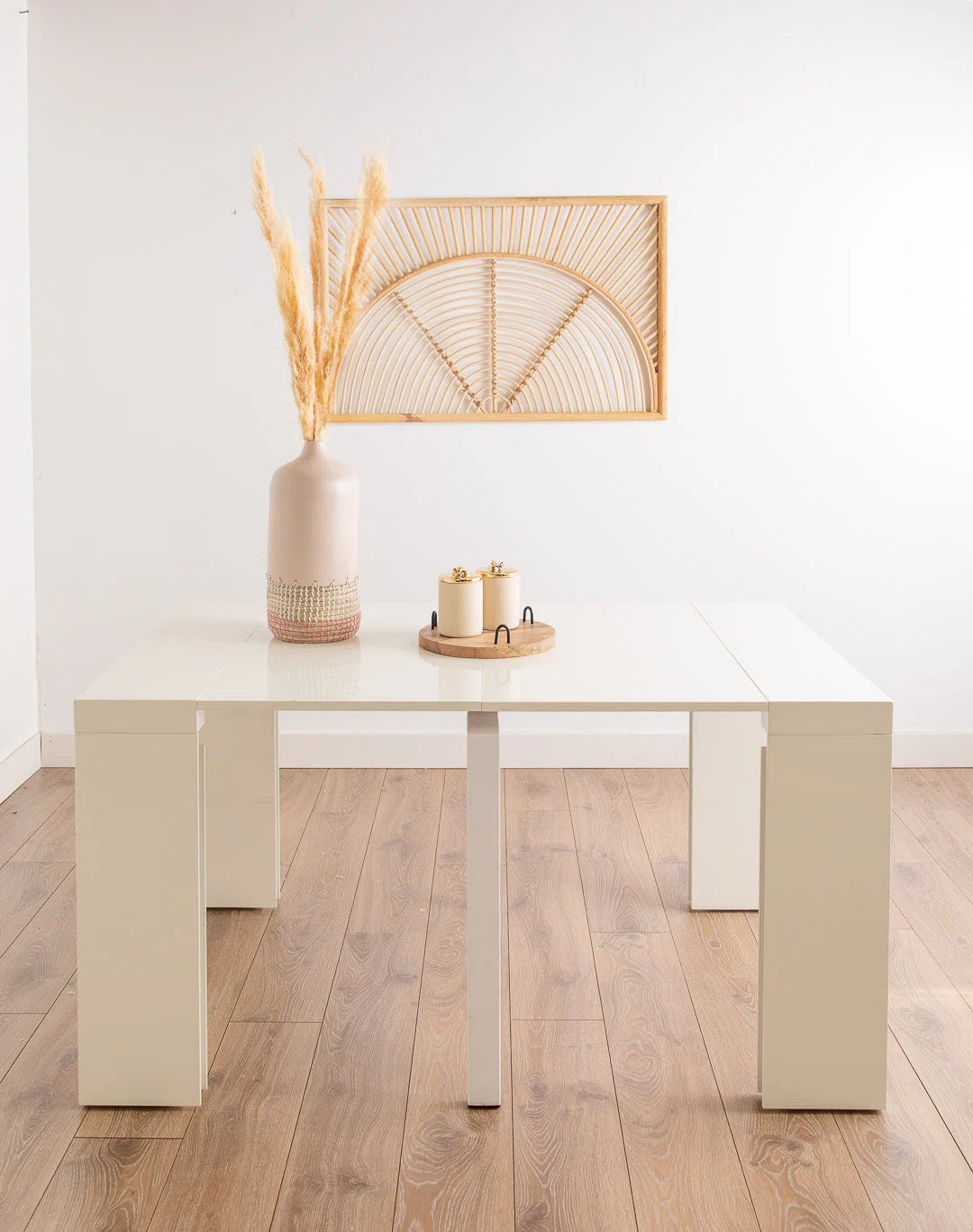 Dary Glossy White Extendable Dining Table