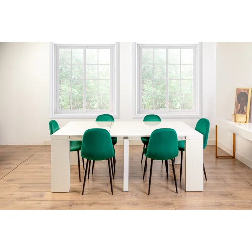 Dary Glossy White Extendable Dining Table