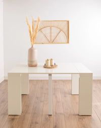 Dary Glossy White Extendable Dining Table