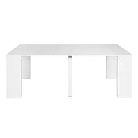Dary Glossy White Extendable Dining Table