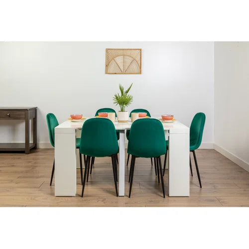 Dary Glossy White Extendable Dining Table