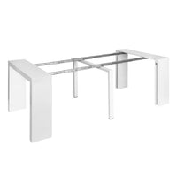 Dary Glossy White Extendable Dining Table