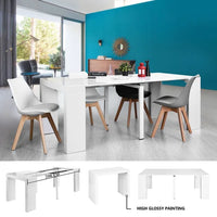 Dary Glossy White Extendable Dining Table