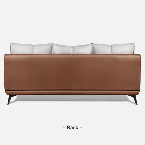Degross 83" Leathaire Fabric Round Arm Sofa