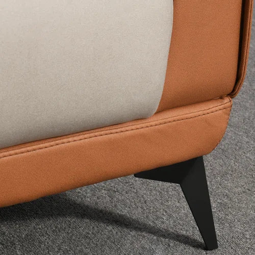 Degross 83" Leathaire Fabric Round Arm Sofa