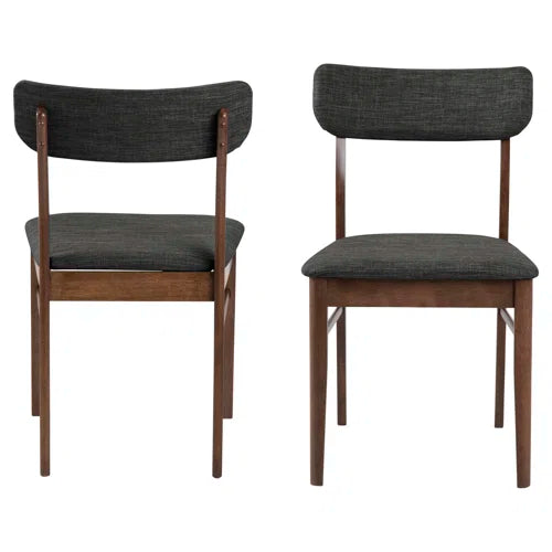 Dioni Fabric Side Chair in Grey (Set of 2)