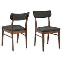 Dioni Fabric Side Chair in Grey (Set of 2)