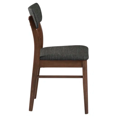 Dioni Fabric Side Chair in Grey (Set of 2)