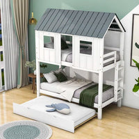 Drumsough Twin Over Twin Standard Bunk Bed with Trundle by Harper Orchard