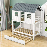 Drumsough Twin Over Twin Standard Bunk Bed with Trundle by Harper Orchard