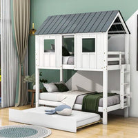 Drumsough Twin Over Twin Standard Bunk Bed with Trundle by Harper Orchard