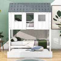 Drumsough Twin Over Twin Standard Bunk Bed with Trundle by Harper Orchard