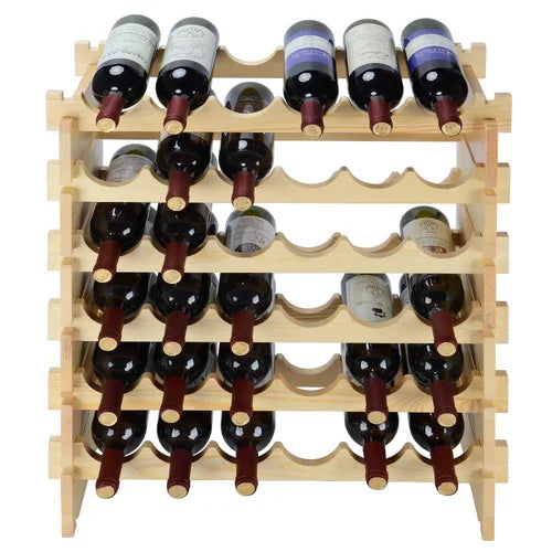 Floor Wine Bottle Rack in Wood