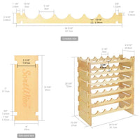 Floor Wine Bottle Rack in Wood