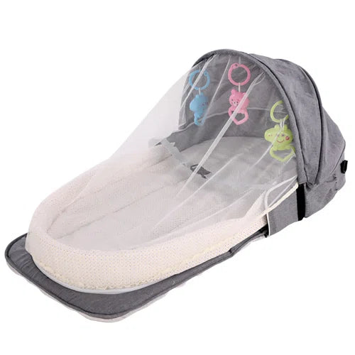 Hot Sale Bassinet For Baby Foldable Baby Bed Travel Sun Protection Mosquito Net Breathable Infant Sleeping Basket With Toys