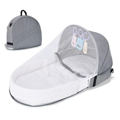 Hot Sale Bassinet For Baby Foldable Baby Bed Travel Sun Protection Mosquito Net Breathable Infant Sleeping Basket With Toys
