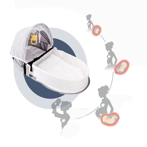 Hot Sale Bassinet For Baby Foldable Baby Bed Travel Sun Protection Mosquito Net Breathable Infant Sleeping Basket With Toys