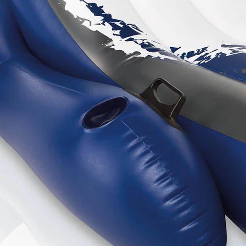 Inflatable Floating Lounge Pool Recliner Chair with Cup Holders Large Outdoor Friendly Bean Bag Lounger