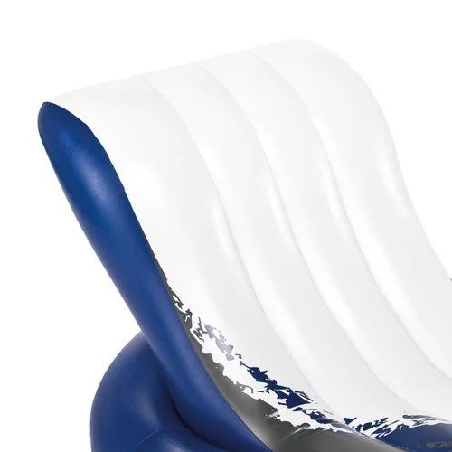 Inflatable Floating Lounge Pool Recliner Chair with Cup Holders Large Outdoor Friendly Bean Bag Lounger