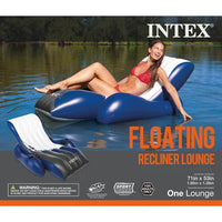 Inflatable Floating Lounge Pool Recliner Chair with Cup Holders Large Outdoor Friendly Bean Bag Lounger