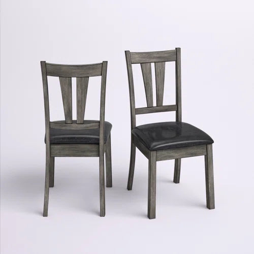Katarina Slat Back Side Chair in Grey Oak (Set of 2)