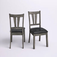 Katarina Slat Back Side Chair in Grey Oak (Set of 2)