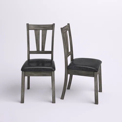 Katarina Slat Back Side Chair in Grey Oak (Set of 2)