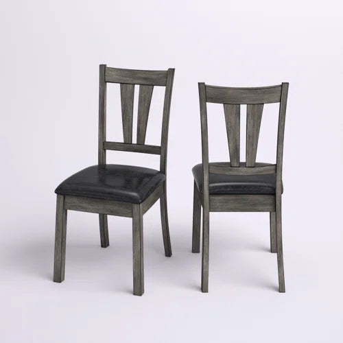 Katarina Slat Back Side Chair in Grey Oak (Set of 2)