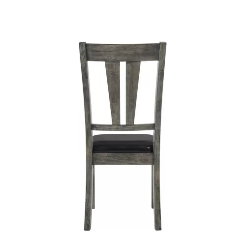 Katarina Slat Back Side Chair in Grey Oak (Set of 2)