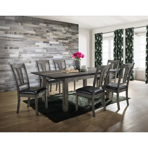 Katarina Slat Back Side Chair in Grey Oak (Set of 2)