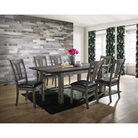 Katarina Slat Back Side Chair in Grey Oak (Set of 2)