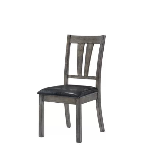 Katarina Slat Back Side Chair in Grey Oak (Set of 2)