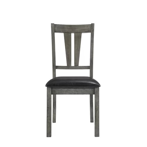 Katarina Slat Back Side Chair in Grey Oak (Set of 2)